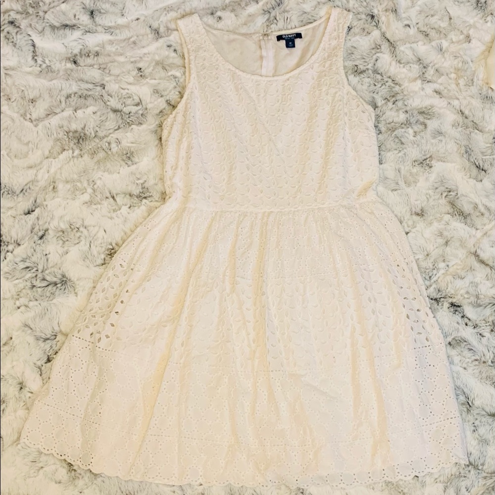 White Eyelet Old Navy Dress Size 12